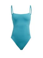 Matchesfashion.com Eres - Aquarelle Square Neck Swimsuit - Womens - Light Blue