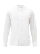 Matchesfashion.com Sbline - Eton Stand-collar Cotton-poplin Shirt - Mens - White