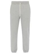 Matchesfashion.com Frame - Monogram Embroidered Cotton Track Pants - Mens - Grey