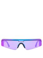 Matchesfashion.com Balenciaga - Ski Reflective Rectangular Frame Sunglasses - Mens - Black