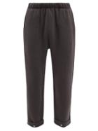 Les Tien - Snap-front Brushed-back Cotton Track Pants - Mens - Black