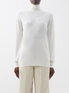 Jil Sander - Superfine Merino Roll-neck Sweater - Womens - Ecru
