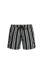 Matchesfashion.com Commas - Striped Rope Print Swim Shorts - Mens - Black Multi