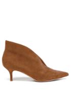 Matchesfashion.com Gianvito Rossi - Vania 55 Suede Ankle Boots - Womens - Nude