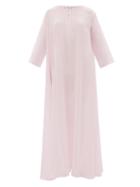 Matchesfashion.com Thierry Colson - Samia Cotton-blend Voile Kaftan - Womens - Pink