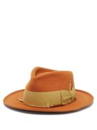 Nick Fouquet - Thilo Bow-tied Felt Fedora Hat - Mens - Brown