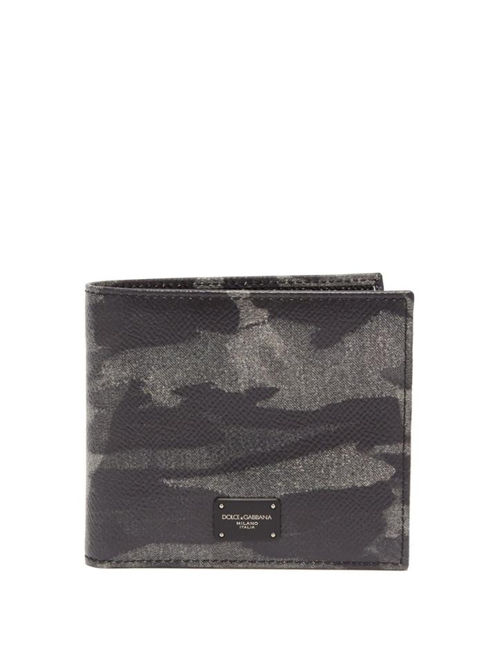 Dolce & Gabbana Camouflage-print Bi-fold Leather Wallet