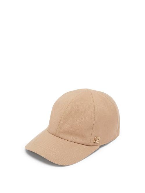 Ladies Accessories Totme - Logo-plaque Canvas Baseball Cap - Womens - Camel