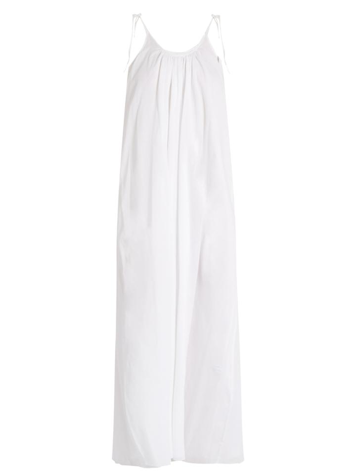 Loup Charmant Tie-shoulder Cotton Maxi Dress
