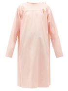 Matchesfashion.com Raf Simons - Tie-back Cotton-poplin Midi Dress - Womens - Light Pink