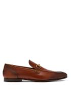Matchesfashion.com Gucci - Jordan Horsebit Leather Loafers - Mens - Tan