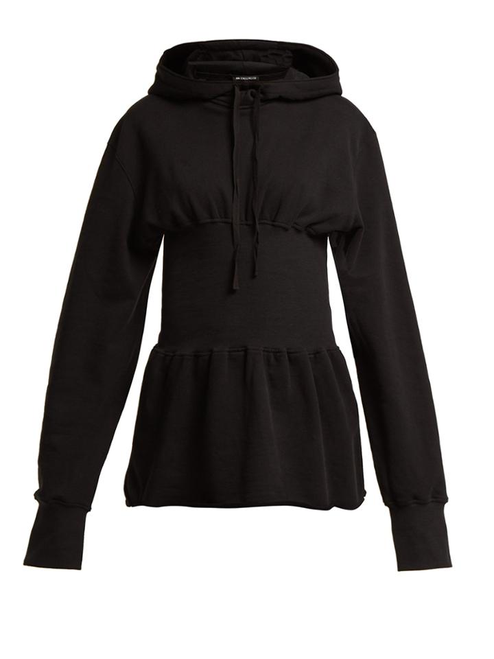 Ann Demeulemeester Grimm Panelled Hooded Sweatshirt