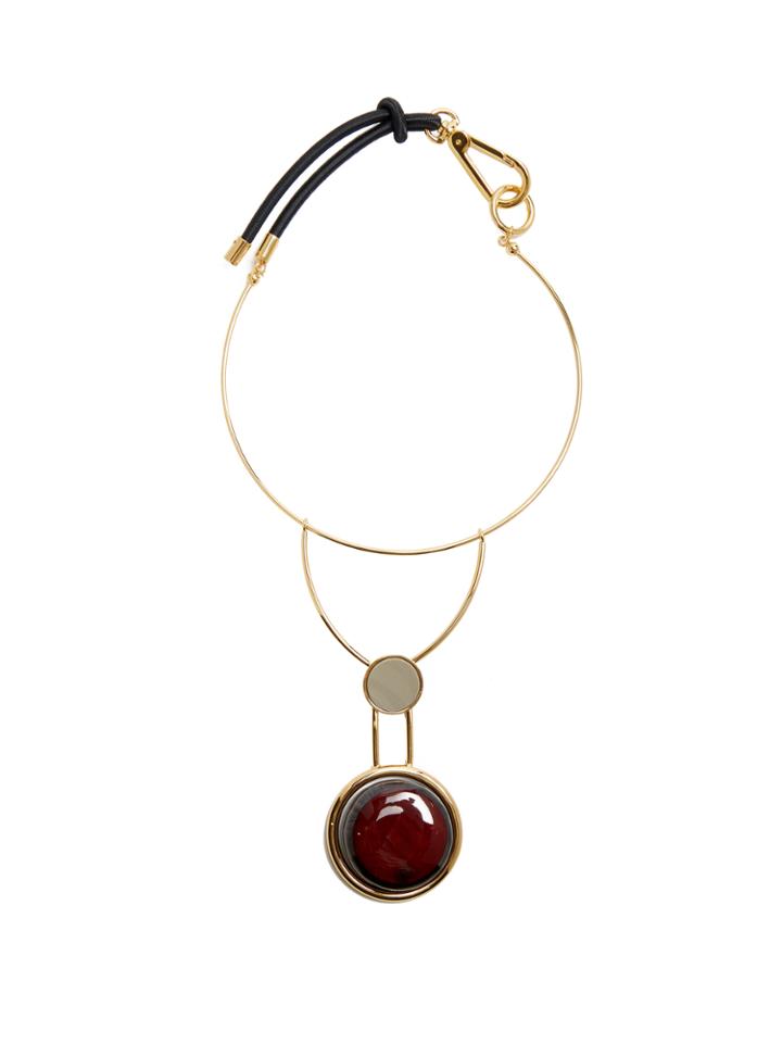 Marni Two-circle Resin Necklace