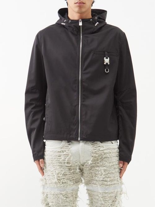 1017 Alyx 9sm - Rollercoaster-buckle Shell Hooded Jacket - Mens - Black