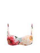 Matchesfashion.com Dolce & Gabbana - Camellia-print Underwired Balconette Bikini Top - Womens - Pink Print