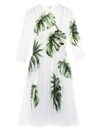Matchesfashion.com Dolce & Gabbana - Hand Painted Net And Tulle Dress - Womens - White Multi