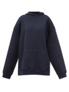 Raey - Recycled Cotton-blend Oversized Hooded Sweatshirt - Womens - Dark Navy