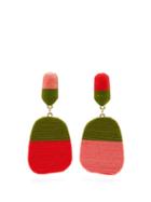 Matchesfashion.com Maryjane Claverol - New Rio Mismatched Drop Clip Earrings - Womens - Red