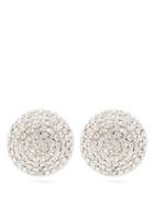 Matchesfashion.com Alessandra Rich - Half Sphere Crystal Earrings - Womens - Crystal