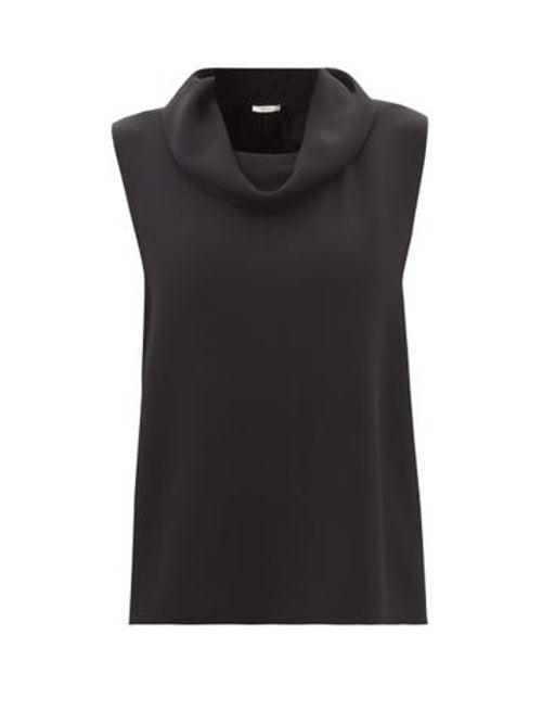 Ladies Rtw The Row - Galya Cowl-neck Top - Womens - Black