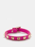 Valentino Garavani - Rockstud Leather Bracelet - Womens - Pink
