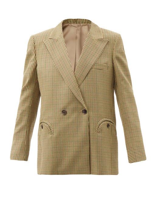 Blaz Milano - Falcon Every Night Checked Wool-blend Blazer - Womens - Multi