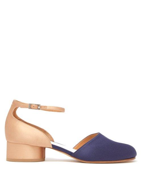 Matchesfashion.com Maison Margiela - Tabi Bi Colour Split Toe Pumps - Womens - Nude Navy