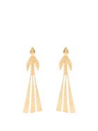 J.w.anderson Bird Hammered Gold-plated Earrings
