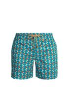 Matchesfashion.com Thorsun - Titan Fit Blocks Print Swim Shorts - Mens - Blue
