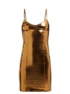 Matchesfashion.com Lisa Marie Fernandez - Tank Pvc Mini Dress - Womens - Bronze