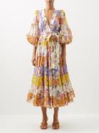 Zimmermann - Pattie Banded Floral-print Cotton-voile Dress - Womens - Multi