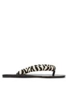 Matchesfashion.com Staud - Rio Zebra-print Leather And Calf-hair Sandals - Womens - Black White