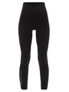 Moncler - Waist-pocket High-rise Jersey Leggings - Womens - Black