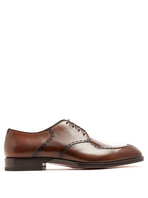 Matchesfashion.com Christian Louboutin - A Mon Homme Leather Brogues - Mens - Brown