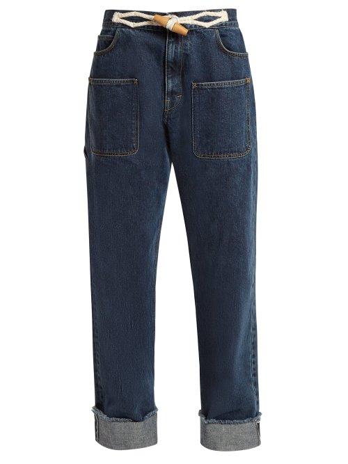 Matchesfashion.com Jw Anderson - Toggle Detail Straight Leg Jeans - Womens - Denim