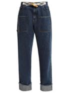 Matchesfashion.com Jw Anderson - Toggle Detail Straight Leg Jeans - Womens - Denim
