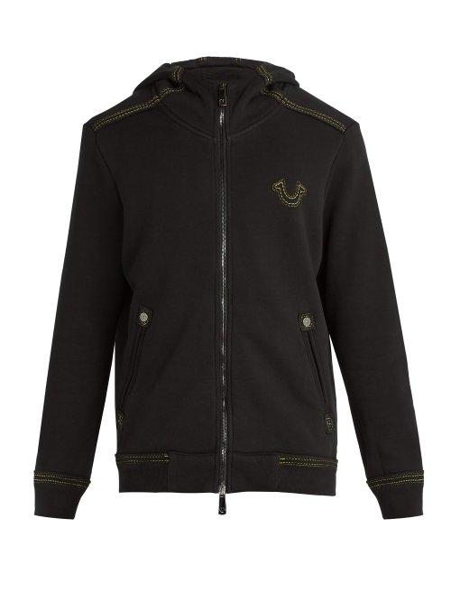 Matchesfashion.com True Religion - Qt2 Cotton Hooded Sweatshirt - Mens - Black
