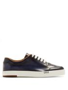 Matchesfashion.com Berluti - Playtime Palermo Leather Low Top Trainers - Mens - Navy