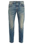 Matchesfashion.com Gucci - Mid Rise Tapered Leg Jeans - Mens - Blue