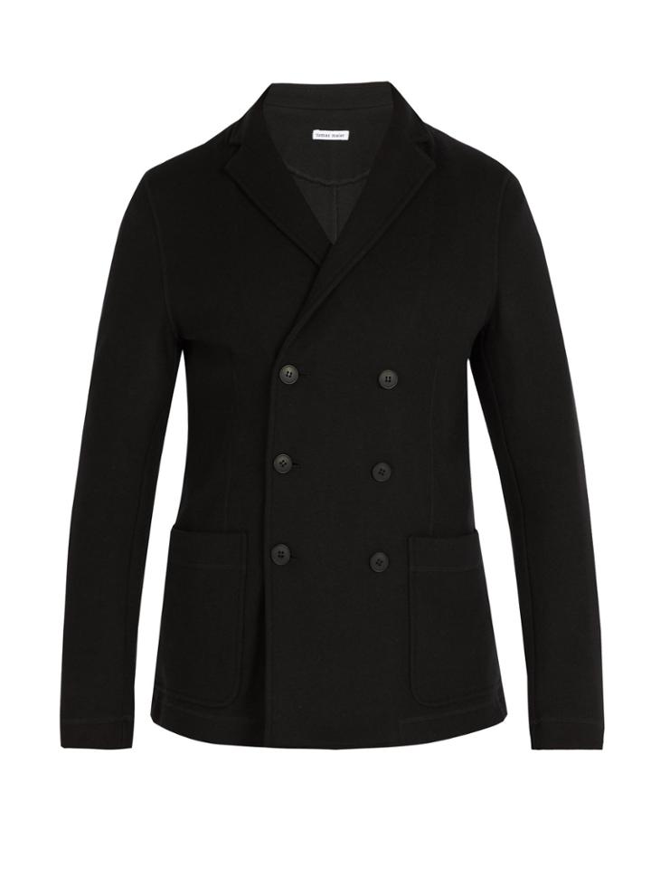 Tomas Maier Double-breasted Felted Ponte Blazer