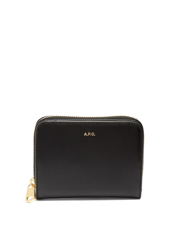 A.p.c. Compact Zip-around Leather Wallet