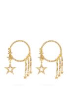 Oscar De La Renta Star Crystal-embellished Earrings