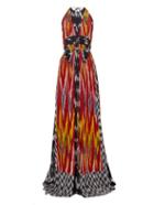 Altuzarra Peacock Ikat-print Silk Maxi Dress