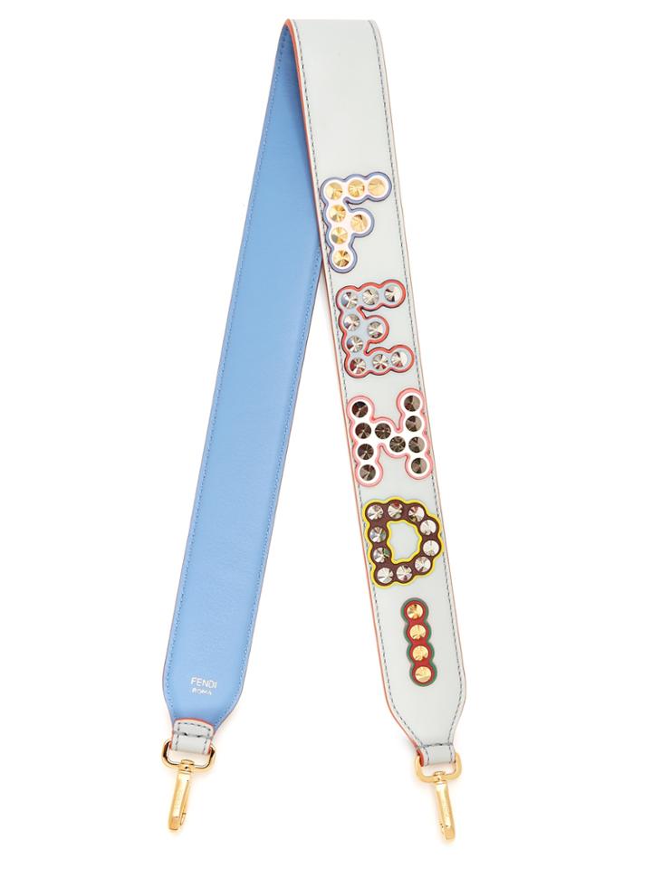 Fendi Strap You Logo Stud-embellished Leather Bag Strap