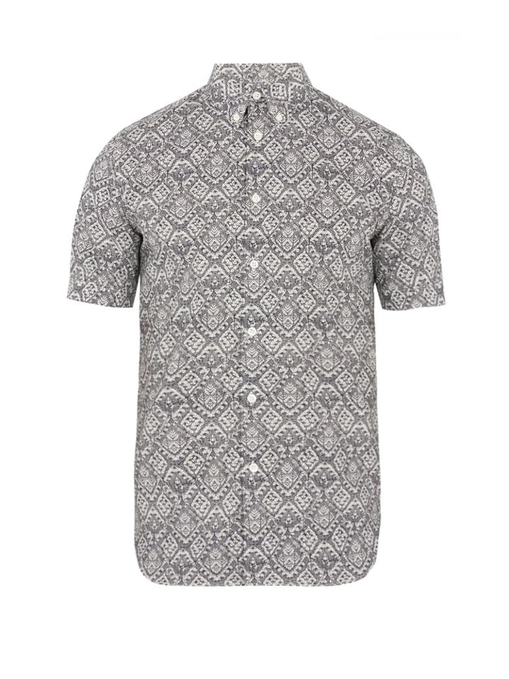 Alexander Mcqueen Lace-print Cotton-poplin Shirt