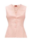 Matchesfashion.com Altuzarra - Marshall Wool-blend Single-breasted Waistcoat - Womens - Light Pink