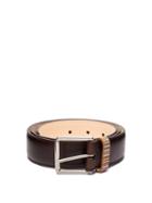 Matchesfashion.com Paul Smith - Signature Stripe Keeper Leather Belt - Mens - Brown