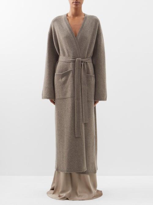 Raey - Recycled Cashmere-blend Patch Pocket Long Cardigan - Womens - Light Grey