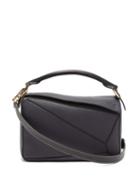 Matchesfashion.com Loewe - Puzzle Small Grained-leather Cross-body Bag - Womens - Dark Blue