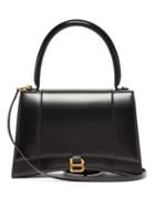 Matchesfashion.com Balenciaga - Hourglass Medium Leather Shoulder Bag - Womens - Black